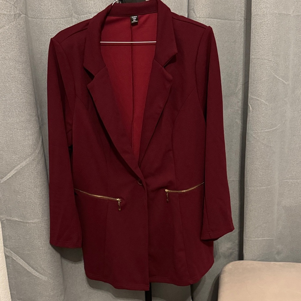 Elegant Burgundy Women's Blazer-NWOT